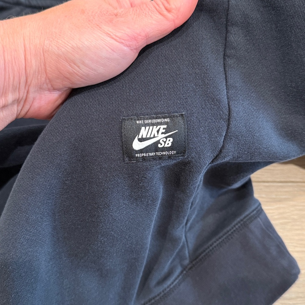 NIKE SB Black Cotton Fleece Pullover‎ Active Long Sleeve Hoodie Size Small - Picture 6 of 10